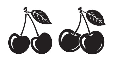 vector illustration of cherries