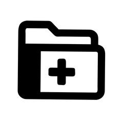 Medical Folder Health Records and Document Line Icons Set 2