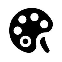 Paint Palette Art and Creativity Line Icons Set