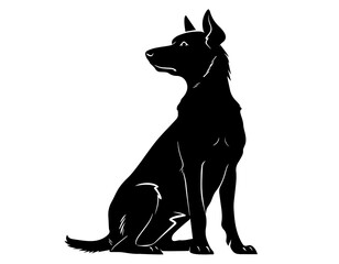 Black Kitty Silhouette Clipart

