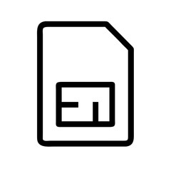 Obraz premium SIM Card Mobile and Connectivity Line Icons Set 2