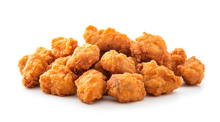 Fried chicken on a white background