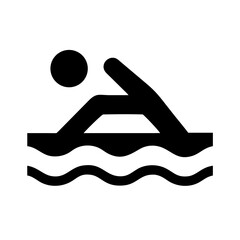 Swimming Sports and Recreation Line Icons Set 2