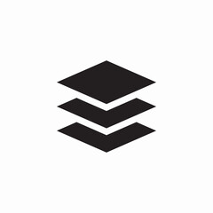 layer tab stack icon sign vector