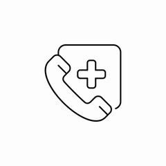 Obraz premium medical service phone icon sign vector