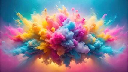 Fototapeta premium Vibrant Hues Exploding in a Symphony of Color An Abstract Masterpiece of Powdered Pigment Clouds