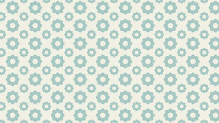 A gentle seamless vector pattern with light blue flowers on an off-white background. Perfect for tranquil designs, nursery decor, vintage-style packaging, and digital paper