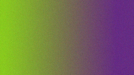 Abstract textured gradient background transitioning from vibrant lime green to deep purple creating a modern and energetic visual effect with a subtle grainy texture