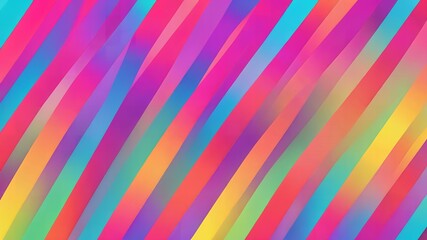Obraz premium Diagonal gradient stripes in a vibrant rainbow of colors Abstract Background Colorful