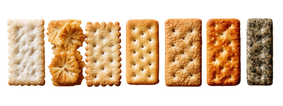 Variety of rectangular crackers