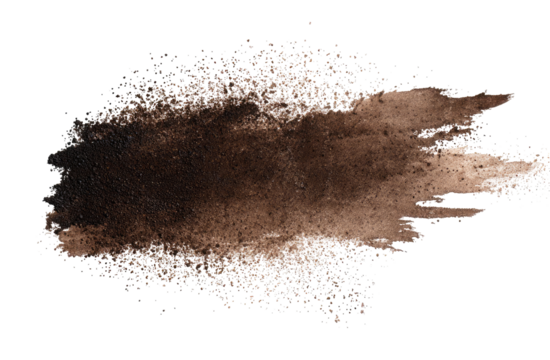 Abstract brown paint splatter