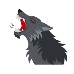 wolf head vector