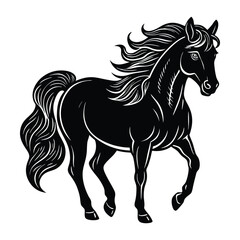 Elegant Horse Silhouette Vector