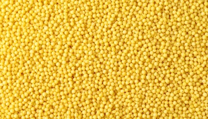 Close-up view of small, yellow grains