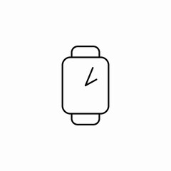 square manual watch icon sign vector