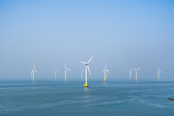 wind power station in ocean