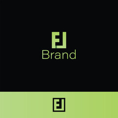 Obraz premium Letters EF or EJ or EFJ Monogram with two backgrounds. 