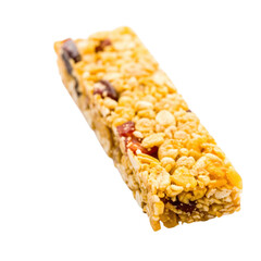 Granola Bar Isolated on white and transparent background.