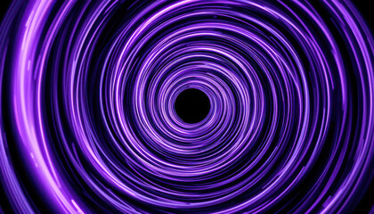 Obraz premium Hypnotic Neon Swirl: A mesmerizing tunnel of luminous neon lights swirls inward, creating a captivating visual effect that draws the eye into its core.