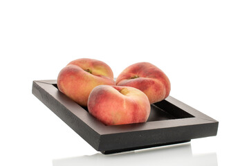 Fig sweet peaches isolated on white background, macro.