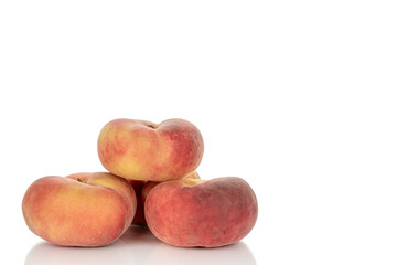 Fig sweet peaches isolated on white background, macro.