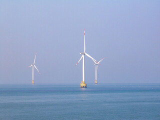 wind power station in ocean
