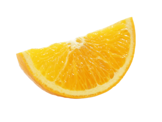 orange slice on transparent background	