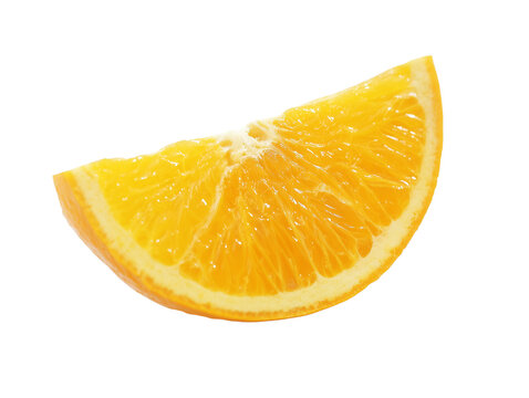 orange slice on transparent background	