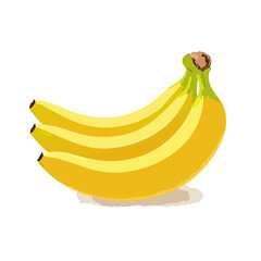 Vibrant Yellow Bananas Cluster Fresh Fruit Isolated on Black Backdrop Tropical Delicious Healthy Food