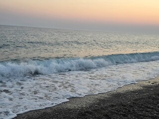 waves on the beach