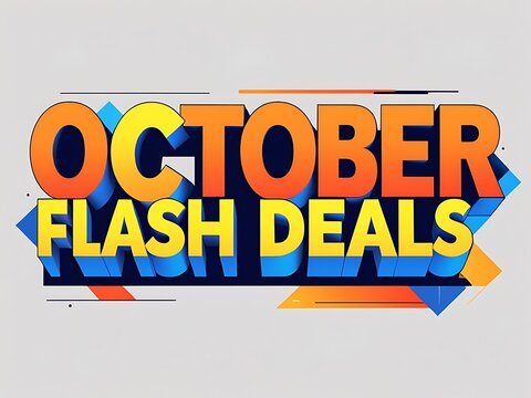 October flash deals promotion graphic design.