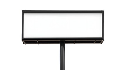 Obraz premium Large Modern Billboard with Blank White Screen on White Background
