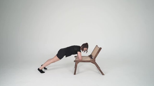 side plank on chair