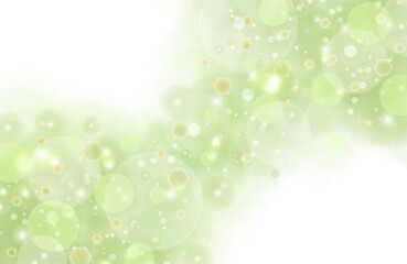 Green smoke effect and bokeh reflections and tiny sparkling stars.


