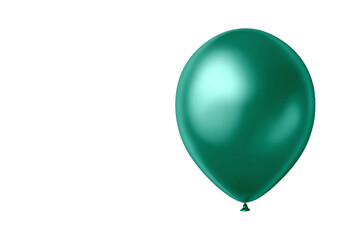 Teal Balloon Isolated on White Transparent Background