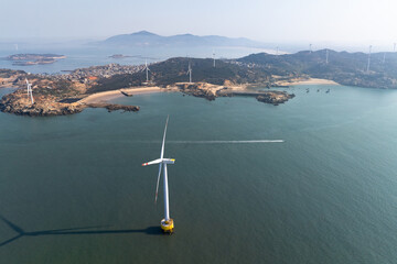wind power station in ocean