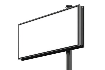Obraz premium Modern rectangular billboard angled on a metal pole