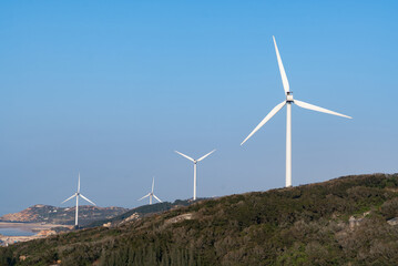 wind power station on mountain