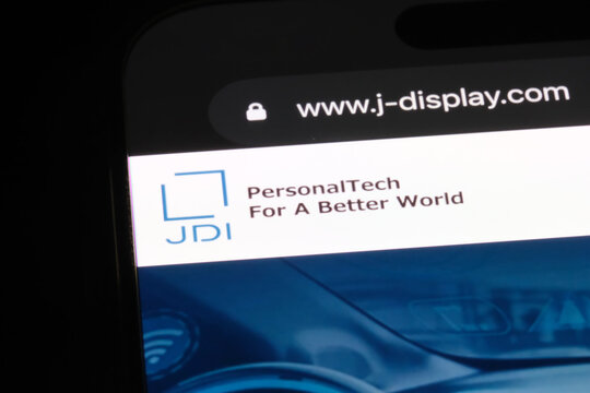 Shanghai,China-August 3rd 2025: JDI Japan Display Inc. company brand logo on website