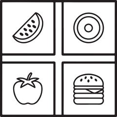 Dynamic abstract geometric shapes in a vibrant red and blue color palette presented in a striking silhouette style