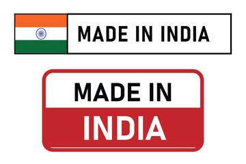 Patriotic Indian Product Tags with National Flag Colors
