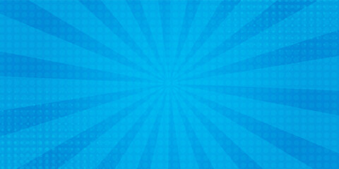 Pop Art. Background with dots. Blue comic background. Cartoon funny retro pattern. Vector illustration