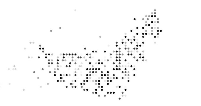 Digital Circle Art of UAE Map