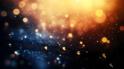Abstract design with sparkling, warm and cool color tones.