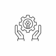 technology function icon sign vector