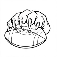 lion paw with soccer ball sketch 