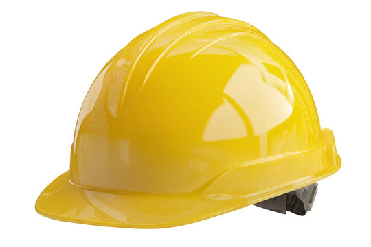 Yellow Hard Hat Safety Helmet isolated on white transparent background