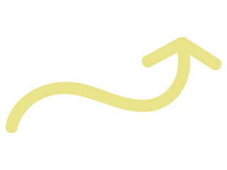 Growth Direction Arrow – Rising Curved Vector Symbol