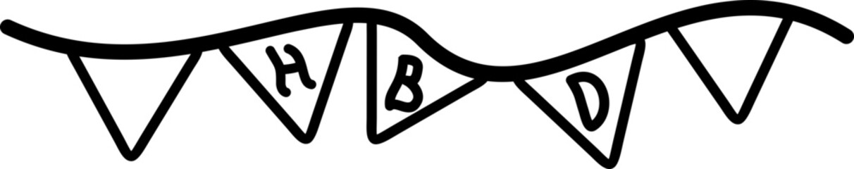 Birthday Element Outline