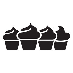set of cupcake. vector illustration EPS 10.
